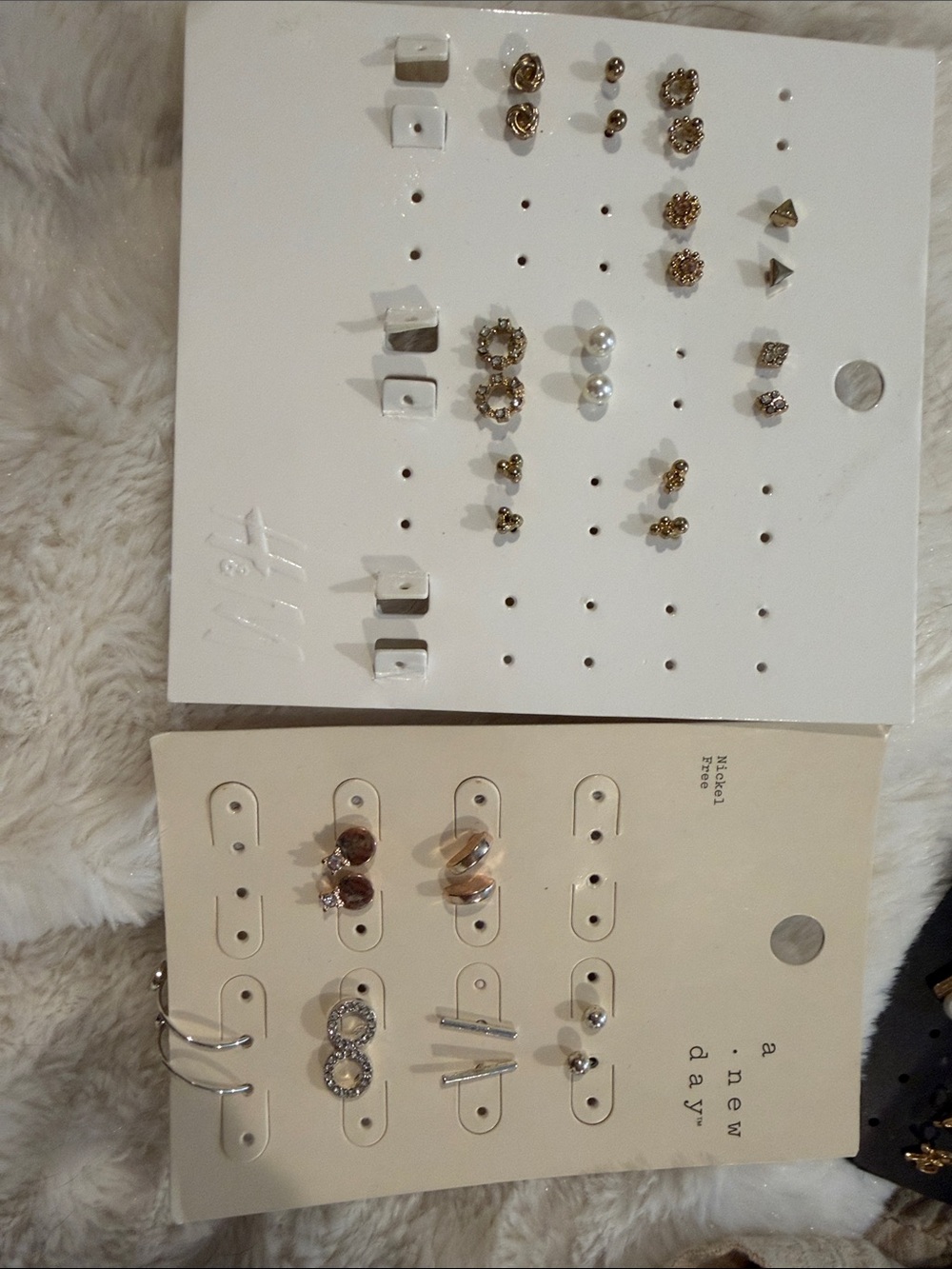 Assorted Stud & Hoop Earring Set in Gold and Silver